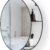 Runder Badezimmerspiegel mit Ablage Schwarz modern Stauraum für kleine Räume
