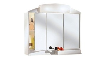 Bad Spiegelschrank mit Licht Beleuchtung 59cm breit weiss