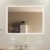 Badspiegel mit LED Beleuchtung Wandspiegel Bad Spiegel Touchschalter Smart Antibeschlag Uhr Wetter Datum Temperatur 80x60CM