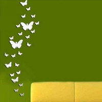 Schmetterlinge Kombination 3D Spiegel Wand Aufkleber Wandtattoos Sticker Homedekor