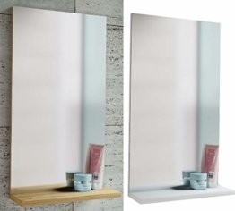 Spiegel Badspiegel Wandspiegel mit Ablage Badmöbel Sesal 60 x 35 x10 cm Weiß