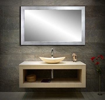 Spiegel mit Rahmen 32 GRÖßEN – 11 Farben handgefertigter breiter Fester Rahmen Farbe: Weiß Matt -