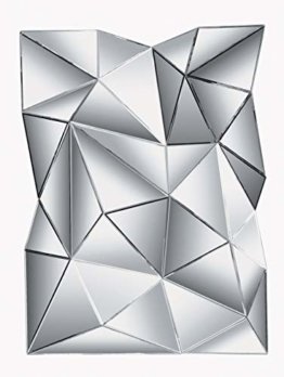 Spiegel Prisma grosser ausgefallener XXL Designspiegel moderner extravaganter Wandspiegel Wanddeko 140x105x12cm