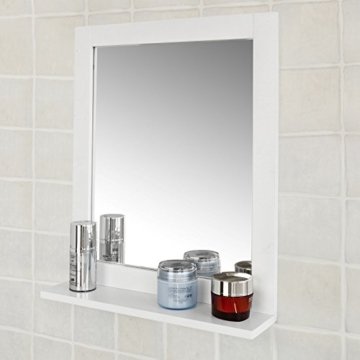 Spiegel Wandspiegel Badspiegel mit Ablage weiß BHT: 40x49x10cm -