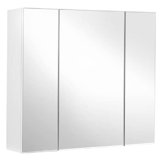 Spiegelschrank Badezimmerschrank Aufbewahrungsschrank Badezimmer 60 x 15 x 55 cm, mit Regal modern weiß