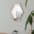 Prisma Wandspiegel Designerspiegel Geometrische Form Metall, Kupfer Rand Dekospiegel