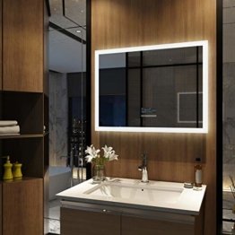 Wandspiegel Badezimmerspiegel LED Badspiegel mit Beleuchtung Touch Bluetooth Lautsprecher Lichtspiegel Dimmbar