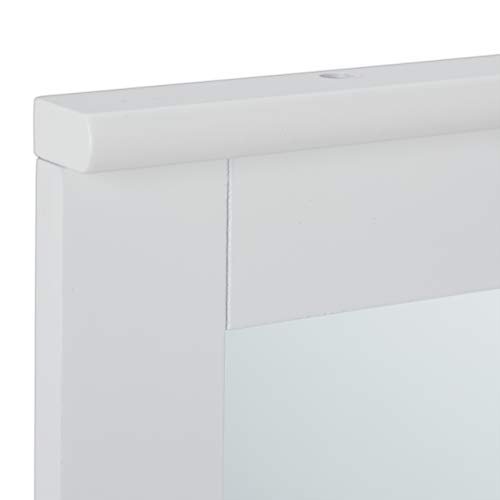 Wandspiegel mit Ablage Bad Wohnzimmer Flur eckig modern 42,5x40x13 cm Badezimmerspiegel weiß - 