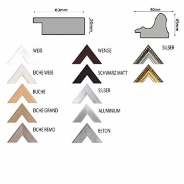 Wandspiegel Spiegel Badspiegel Holzrahmen komplett mit Echtglas WENGE 50×40 cm - 