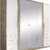 Schrank Drehtürenschrank mit Spiegel in Weiß Eiche Sanremo hell 5-türig BxHxT 226x210x54 cm