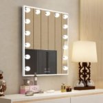 BEAUTME Hollywood Schminkspiegel mit Lichtern Schlafzimmer beleuchteter Stehtischspiegel LED-Kosmetik Schönheitstischspiegel
