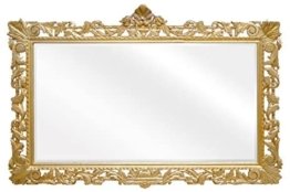 Barock Spiegel Gold Holzrahmen Handgefertigt Holzspiegel Barock Möbel 193 x 110 cm exklusivität