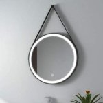 EMKE LED Badezimmerspiegel runder Badezimmerspiegel beleuchteter Spiegel 3 Farben warmweißes Licht kaltweißes Licht 