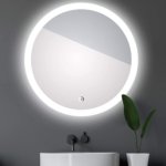 Talos Badspiegel mit Beleuchtung  Badezimmerspiegel Spiegel rund mit umlaufenden Raumlicht