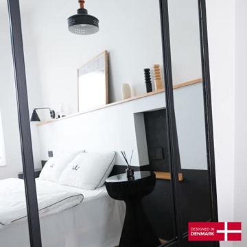 Standspiegel Ganzkörperspiegel Spiegel Schwarz aus Metall Spiegel groß