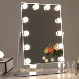 Tabletop Professionelle Schminkspiegel mit Licht, Beleuchteter Kosmetikspiegel LED-Lampen, Hollywood Spiegel Licht