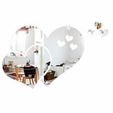 3D Herz Spiegel Wandspiegel Wandaufkleber Sticker Deko Acryl Kunst Aufkleber für DIY Home Decoration