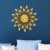 3D Sonnenblumenspiegel Wandaufkleber Runde Acryl Wohnzimmer Schlafzimmer TV Hintergrund Wandtattoos