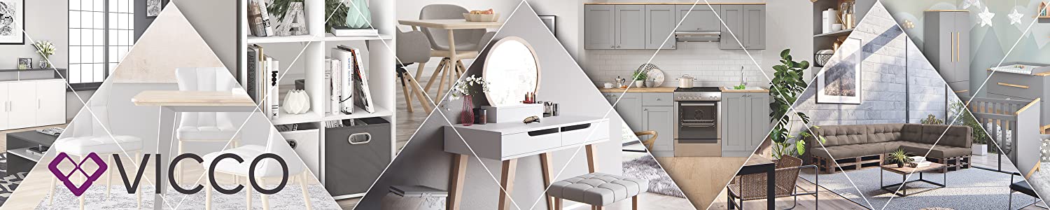 Schminktisch Sherry weißer Frisiertisch Frisierkommode 5 Schubladen