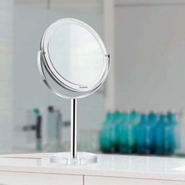 Kosmetikspiegel Makeup Spiegel Tischspiegel mit Vergrößerung, Doppelseitig Schwenkbar für Schminken Rasieren Gesichtspflege