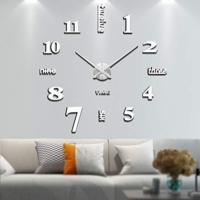 Moderne große Wanduhr 3D Aufkleber Wandtattoos Home Office Decor Geschenk Kinderzimmer Flur Wohnzimmer