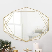 Wandspiegel in Goldenen Design, edel und selten mit Gold-Metall, moderner Designerspiegel