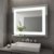 Eleganter Badspiegel mit LED-Beleuchtung Lichtspiegel 60 x 50 cm Badezimmer Wandspiegel Bad Spiegel