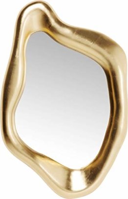 Goldener Design edeler Luxus Spiegel Hologram 119x76cm mit goldenem Rahmen in besonderer Form