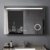 LED Badspiegel Beleuchtung Touchschalter Wandspiegel Antibeschlage Lichtspiegel 100 x 70 cm mit Uhr und Vergrößerung