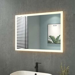 LED Licht Badspiegel mit Beleuchtung Badezimmerspiegel 80x60cm Lichtspiegel Wandspiegel IP44 Energiesparend