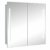 Moderner Design Spiegelschrank Badschrank 2-türig mit LED Beleuchtung 60x60x14,5cm