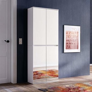 Moderner Kleiderschrank Spiegel Schwebetürenschrank 2-türiger Schrank