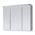 Spiegelschrank Bad mit LED-Beleuchtung Badezimmerspiegel Schrank mit viel Stauraum - 100 x 68 x 22,5 cm (B/H/T)