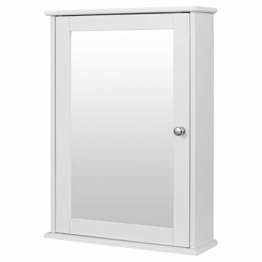 Spiegelschrank Badspiegel Hängeschrank mit Türen Wandschrank Badschrank Weiß BHT ca: 42x58,5x12cm