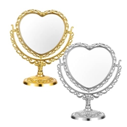 Herzförmiger Spiegel Herzspiegel Herz Kawaii Spiegel TischSpiegel Retro Herzform Make- Up Designspiegel Luxus edel