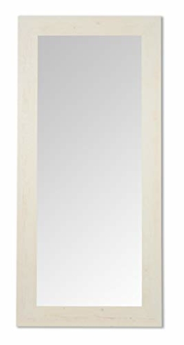 Holzspiegel Rustikal Stil Weiß Shabby chic Spiegel 85 x 185 Holzrahmen Ganzkörperspiegel Landhaus Loft Wandspiegel