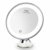 Kosmetikspiegel LED Beleuchtung mit Vergrößerungsspiegel Dimmbar Schminkspiegel Saugnapf 360° Schwenkbar Spiegel mit Touch Weiß