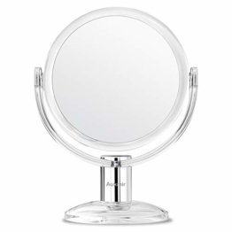 Kosmetikspiegel Makeup Spiegel mit Vergrößerung Doppelseitig Schwenkbar Tischspiegel für Schminken Rasieren Gesichtspflege