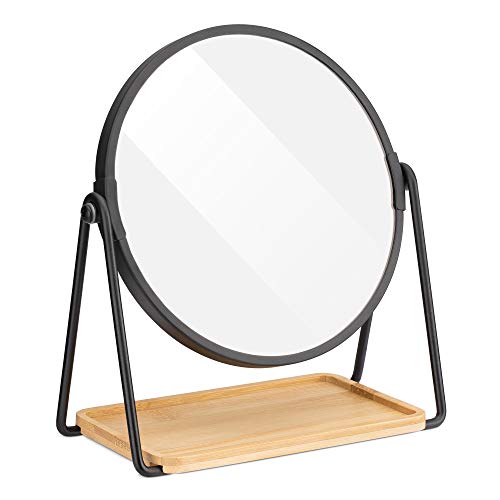 Kosmetikspiegel Schminkspiegel Rasierspiegel mit Schmuckablage - Spiegel mit Vergrößerung Standspiegel für Kosmetik Schminke Make Up