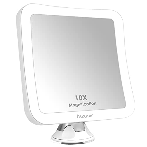 Kosmetikspiegel Vergrößerungsspiegel mit Saugnapf und LED Beleuchtung Vergrößerung 360° Schwenkbar Schminkspiegel Makeup Badspiegel für Reise