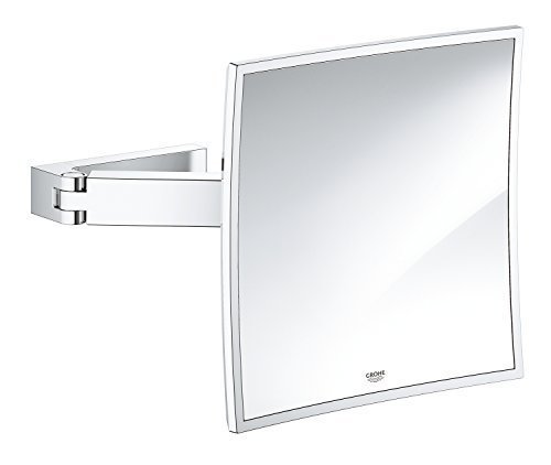 Moderner Badspiegel Schminkspiegel Rasierspiegel Bad-Accessoires Kosmetikspiegel Glas / Metall chrom Badezimmer