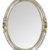 Ovaler Spiegel Wandspiegel Klassischer Holzrahmen 63x83 Silber Blattsilberantik für Wohnzimmer Schlafzimmer Flur