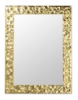 Rechteckiger Spiegel Blattgold Wandspiegel modernes italienisches Design 72 x 95 cm Goldener Holzrahmen Holzspiegel Flur, Wohnzimmer, Schlafzimmer