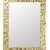 Rechteckiger Spiegel Blattgold Wandspiegel modernes italienisches Design 72 x 95 cm Goldener Holzrahmen Holzspiegel Flur, Wohnzimmer, Schlafzimmer