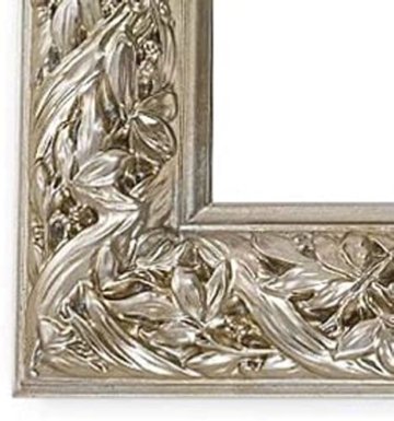 Spiegel Blattsilber Wandspiegel Lehnspiegel barock klassisch 47x147 Barockrahmen Blattsilberfinitur Holz Verziert  