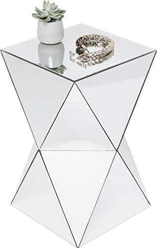 Spiegel Design Beistelltisch Luxury Triangle, verspiegelter Beistelltisch / Couchtisch in geometrischer Form (H/B/T) 53,5x32x32cm