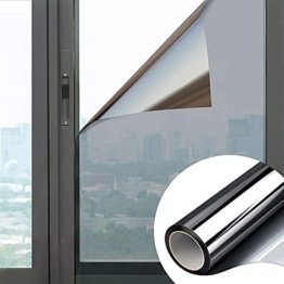 Spiegel Fensterfolie Sonnenschutz-Spiegelfolie Selbstklebend-Wärmeisolierung Reflektierende Fensterfolie-99% Anti UV Schutz für Haus, Wohnungen und Büros
