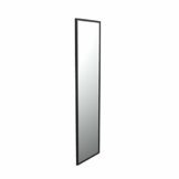 Spiegel Gold & Chrome Wandspiegel, rechteckig mit Aluminiumrahmen, Glatte Spiegeloberfläche horizontal oder vertikal 163x43 cm, Schwarz