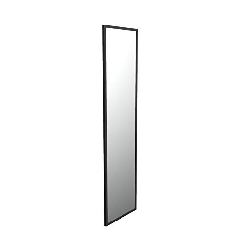 Spiegel Gold & Chrome Wandspiegel, rechteckig mit Aluminiumrahmen, Glatte Spiegeloberfläche horizontal oder vertikal 163x43 cm, Schwarz