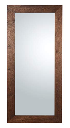 Spiegel Holzspiegel Tannenholz Wenge Ganzkörperspiegel Farbe Braun  85x185 Handgefertigt Wandspiegel Flurspiegel Standspiegel